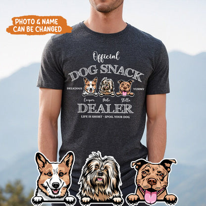 Petthouse | Customized Dog Official Dog Snack Graphic Dog Shirt, Dog Owner Tee, Dog Father Lover Gifts