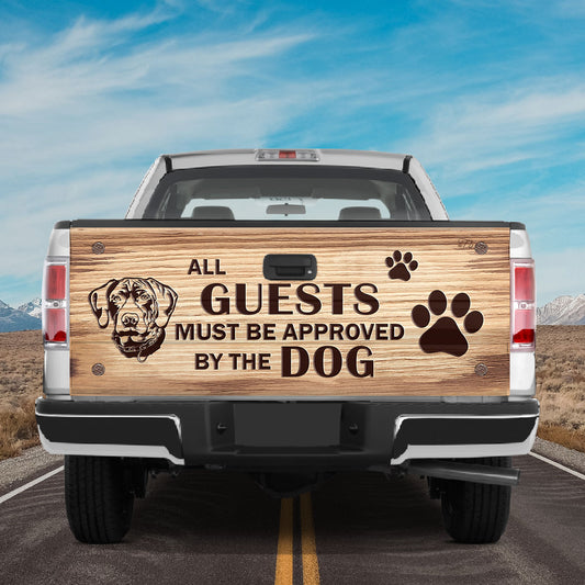 Petthouse | Guests Must Be Approved By German Shorthaired Pointer Dog Tailgate Mural, Tailgate Decal