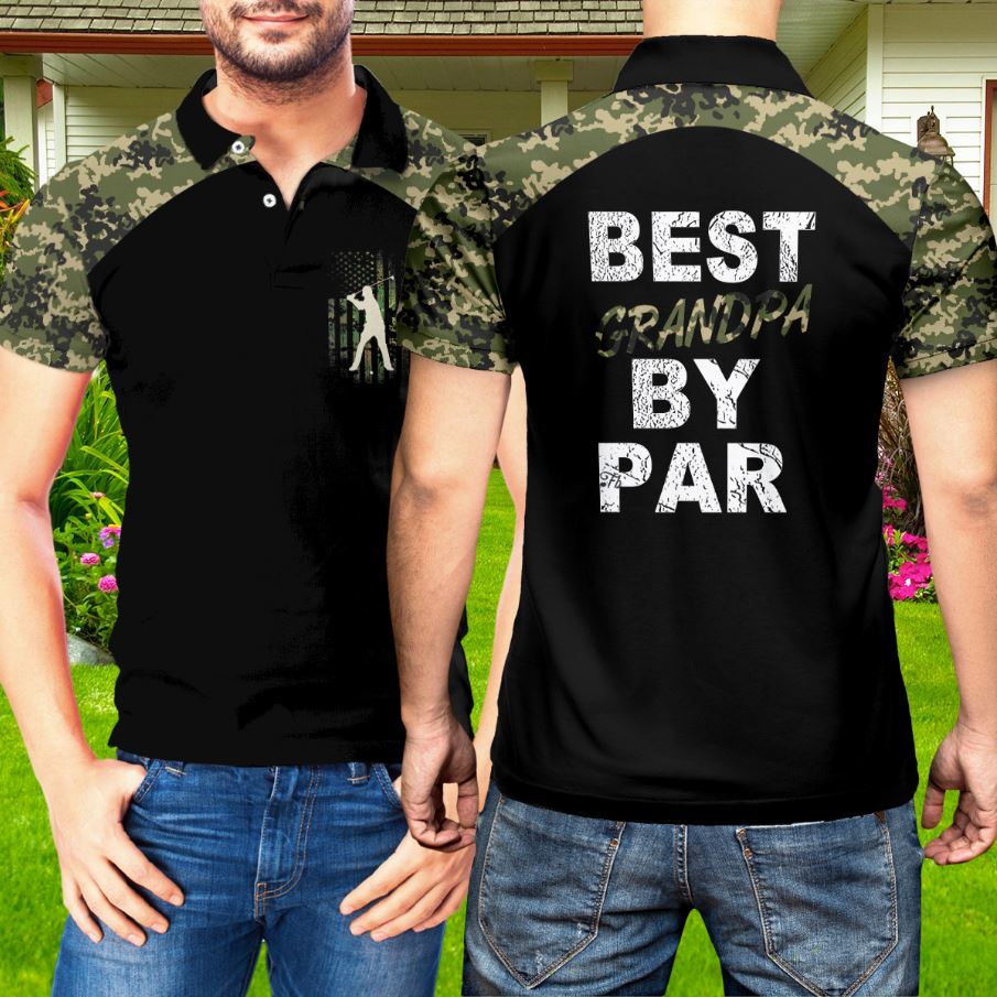 Petthouse | Golf Polo Shirt, Golf Camo Polo Shirt, Best Grandpa By Par Polo Shirt, Golf Dad Gift