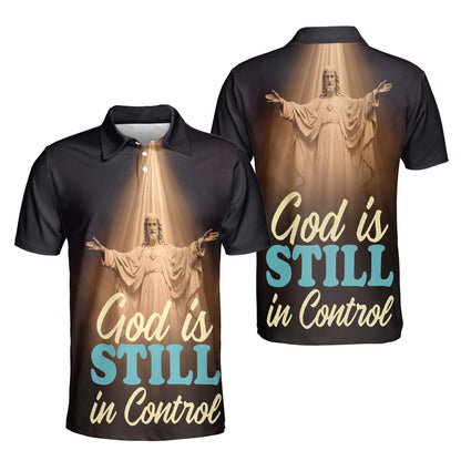 Petthouse | Jesus Christian Polo Shirt God Is Still In Control Sport Shirt Bible Verse Religious Gift Idea