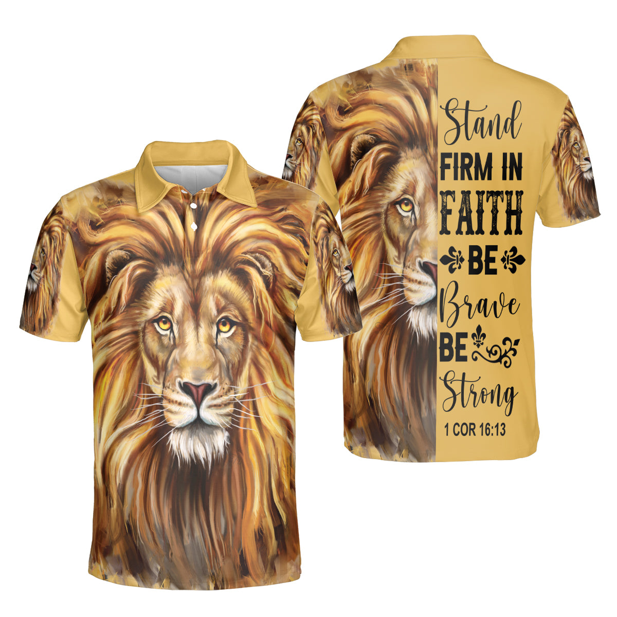 Petthouse | Lion Of Judah Polo Shirt Christian Lion Sport Shirt Lion Lovers Gift Religious Gift