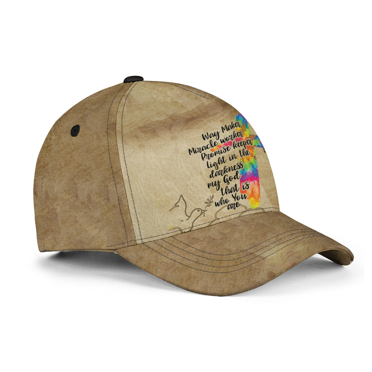 Petthouse | Colorful Cross Classic Cap Way Maker Miracle Worker Cap God Classic Cap Christian Gift