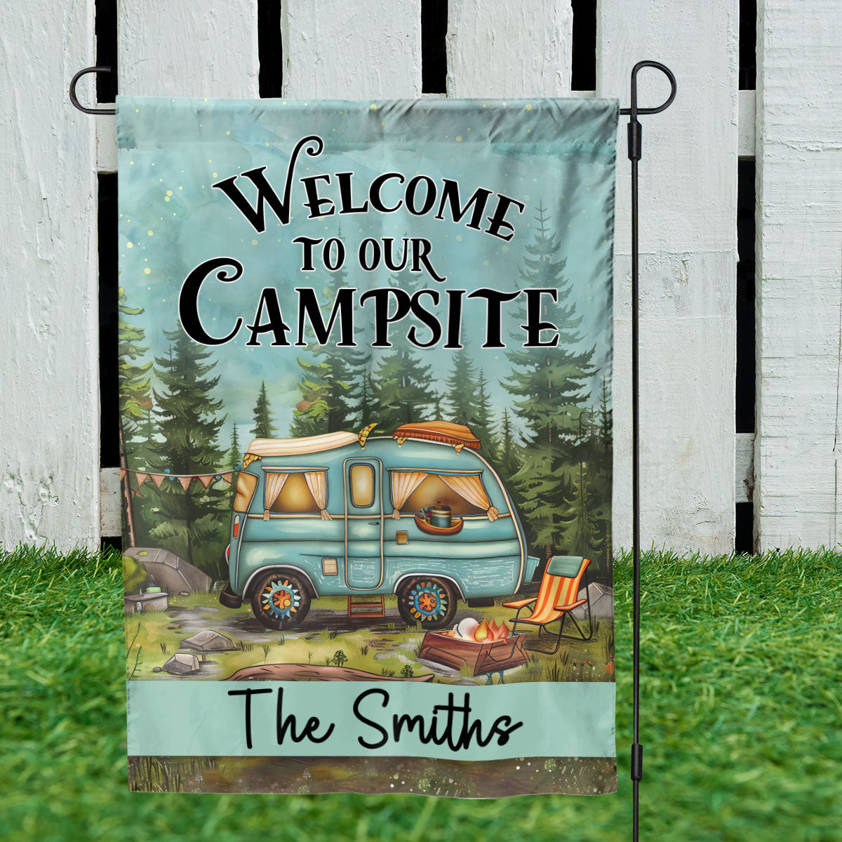 Petthouse | Personalized Camping Flag, Custom Garden Flag, Camping Flag, Camper Flag, Campsite Flag, Happy Campers Flag