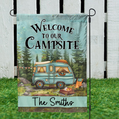 Petthouse | Personalized Camping Flag, Custom Garden Flag, Camping Flag, Camper Flag, Campsite Flag, Happy Campers Flag