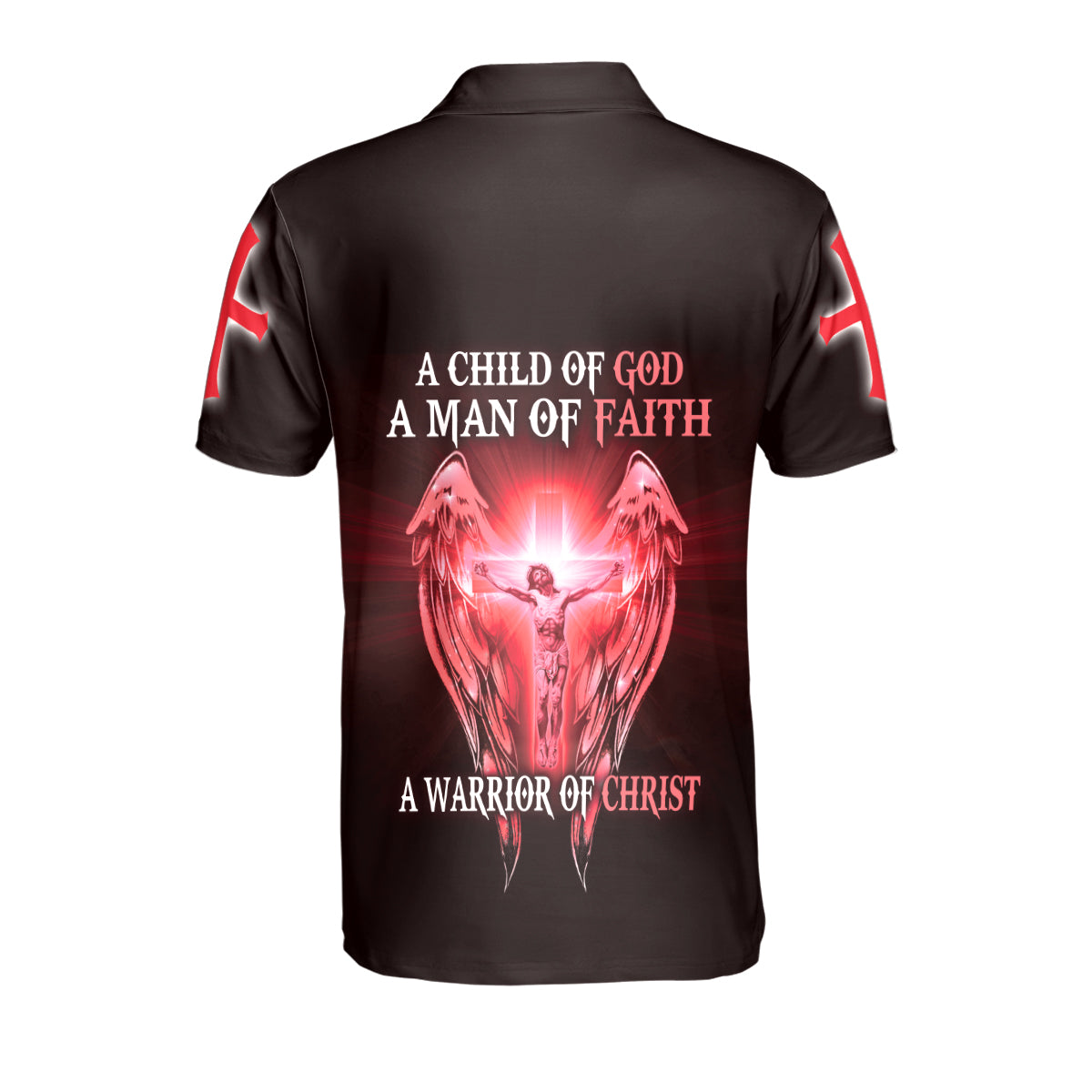 Petthouse | Lion Christian Polo Shirt A Child Of God A Man Of Faith A Warrior Of Christ Sport Shirt Parent Gift