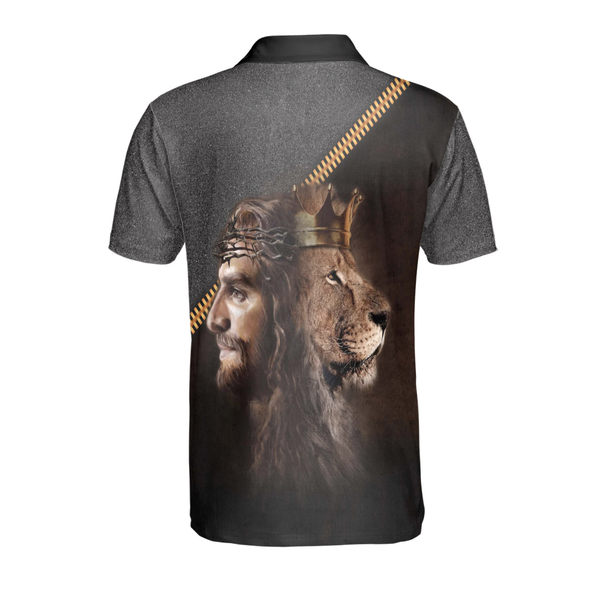 Petthouse | Jesus King Lion Jesus Portrait Art Golf Polo Shirt Dad Godfather Gift Unisex Polo Shirt