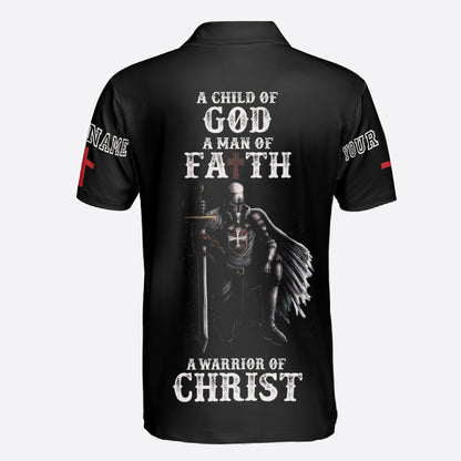 Petthouse | Customized Polo Shirt A Child Of God Polo A Man Of Faith Polo A Warrior Of Christ Polo Christian Gift