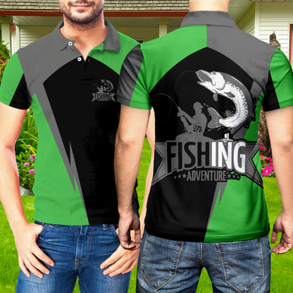 Petthouse | Fishing Dad Lovers Polo Shirt, Fishing Adventure Dad Grandpa Gift Polo, Fisher Fans Gift