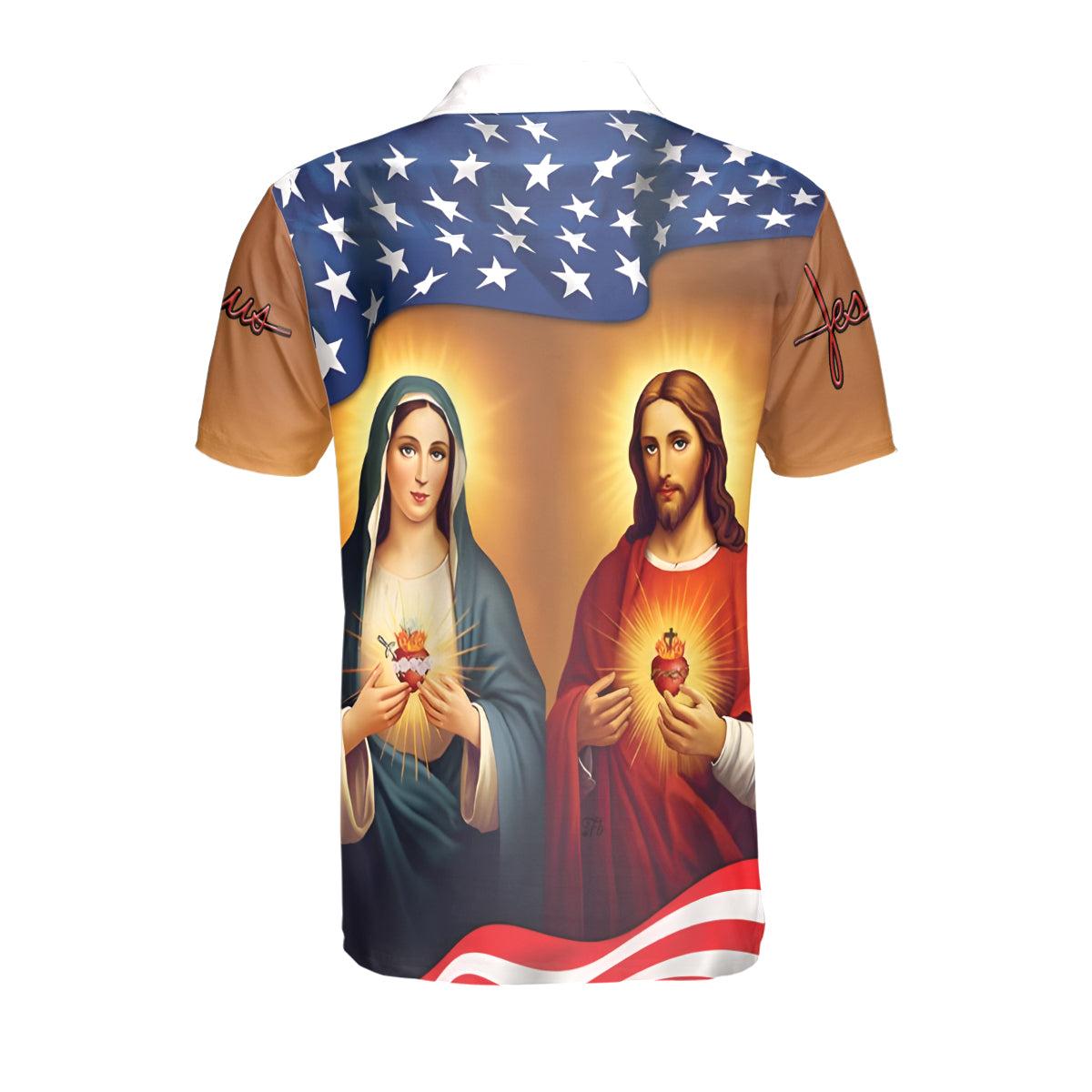 Petthouse | Mary Mother And Jesus Christ Polo Shirt Sacred Heart Jesus Sport Shirt God Lovers Gift Mom Gift