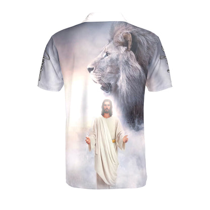 Petthouse | Jesus Lion Of Judah Portrait Art Polo Shirts Christian Apparel Faith Believer Gift