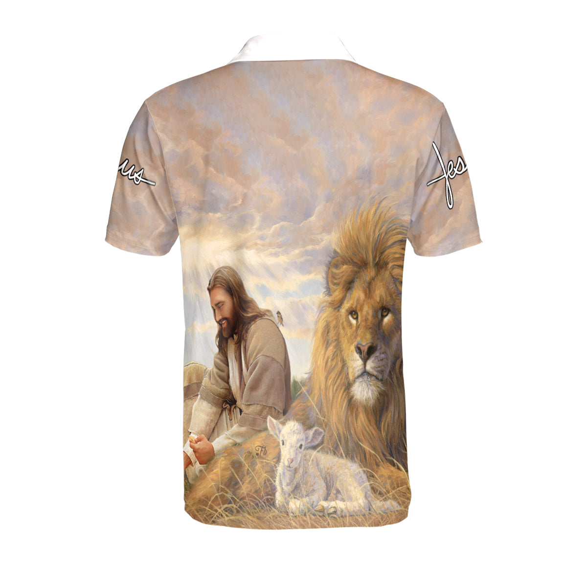 Petthouse | Jesus Christ Lion Of Judah Lamb Of God Polo Shirt God Christian Sports Shirt Gift For Family Member