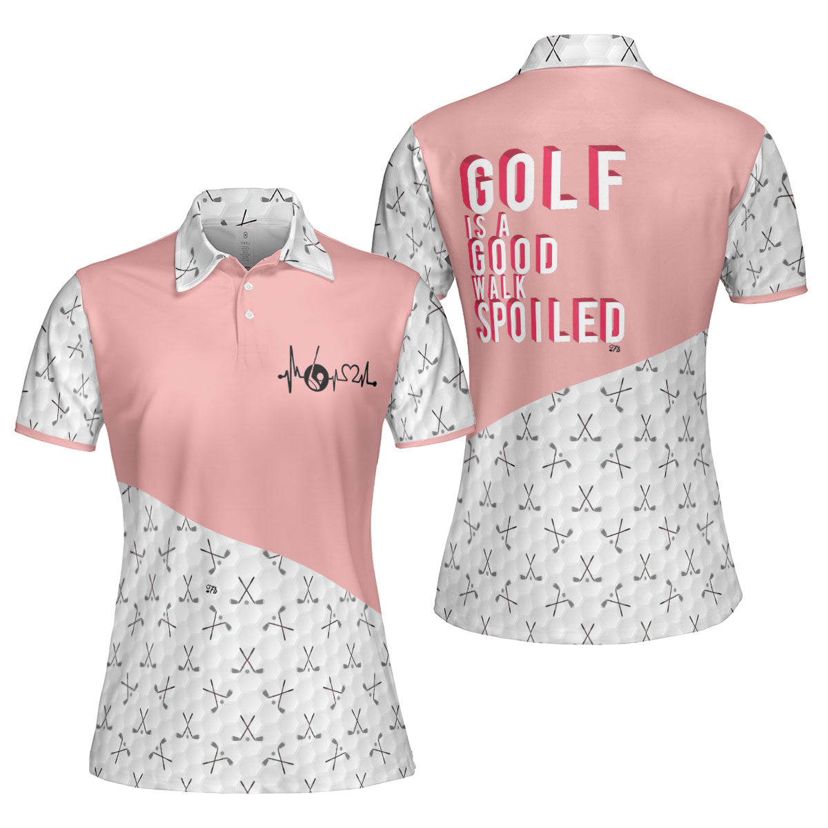 Petthouse | Golf Heartbeat Polo Shirt Golf Is Good Polo Shirt Golf Icon Polo Shirt For Women Golf Girl Gift