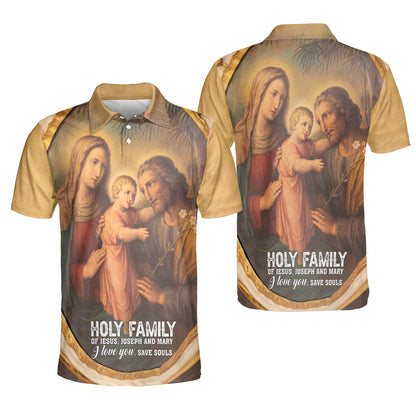 Petthouse | Holy Family Jesus Joseph Mary Polo Shirt Jesus God Christian Sport Shirt Gift For Family