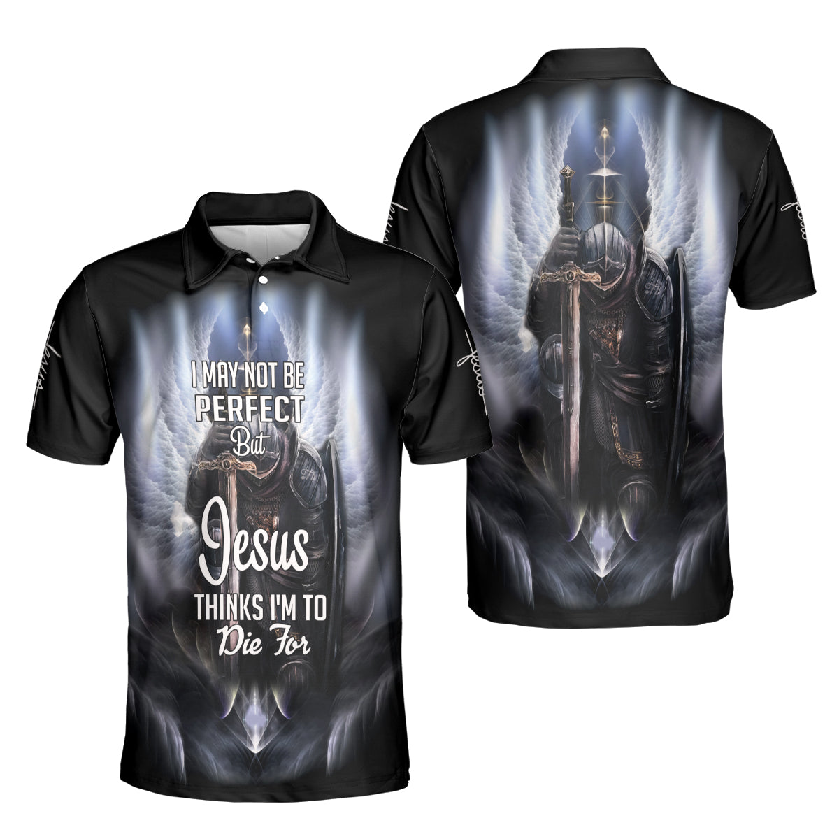 Petthouse | Jesus Warrior Polo Shirt I May Not Be Perfect Polo Shirt Jesus Thinks I'm To Die For Polo Best Gift