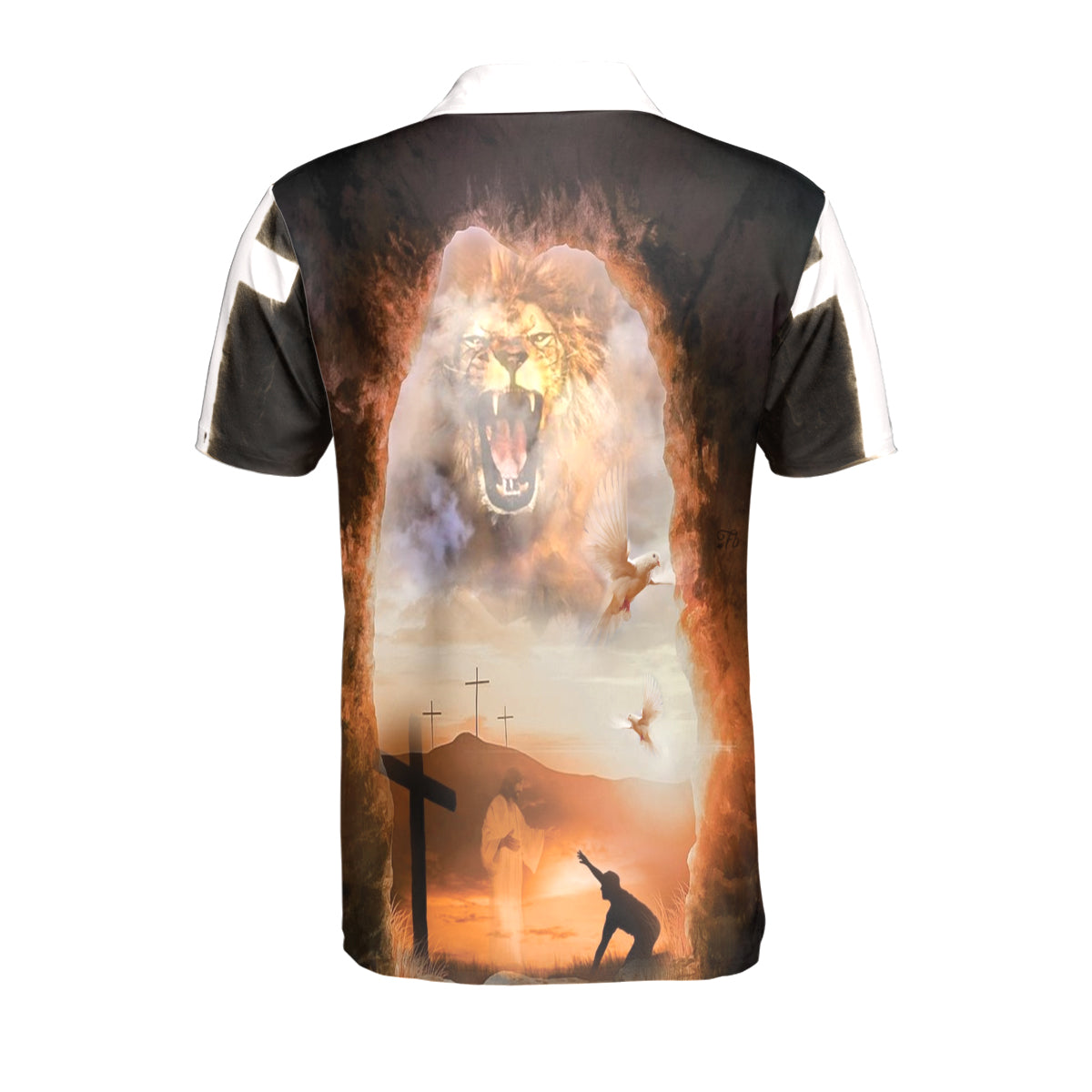 Petthouse | Lion Of Judah Jesus Christ Polo Shirt Christian Heaven Sport Shirts Religious Gift God Lovers Gift