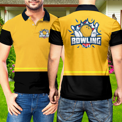 Petthouse | Bowling Club Printed Polo Shirt, Bowling Player Fans Christmas Gift Idea