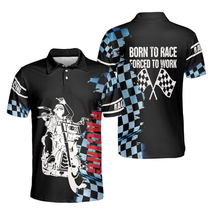 Petthouse | Born To Race Motorcycle Racer Polo Shirt Racing Speed Sport Shirt Daddy Gift