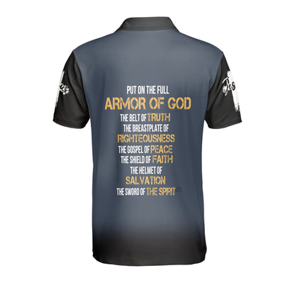 Petthouse | Amor Of God Christian Religious Verse Men's Polo Shirt Dad Godfather Gift