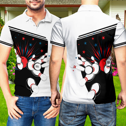 Petthouse | Bowling Player Printed Polo Shirt, Bowling Sport Player Dad Fans Lovers Gift