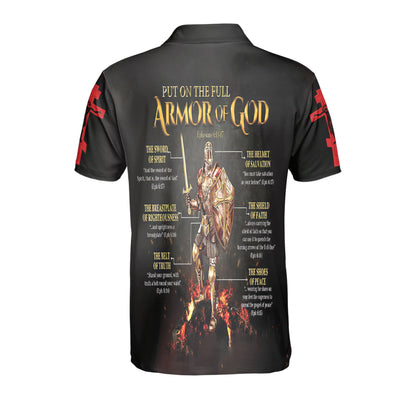 Petthouse | Amor Of God Polo Shirt Knight Templar Warrior Sport Shirt Christian Mens Polo Religious Gifts