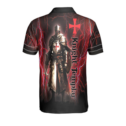 Petthouse | Knight Templar Warrior Christian Cross Polo Shirt Jesus Christ Sport Shirt Religious Gift