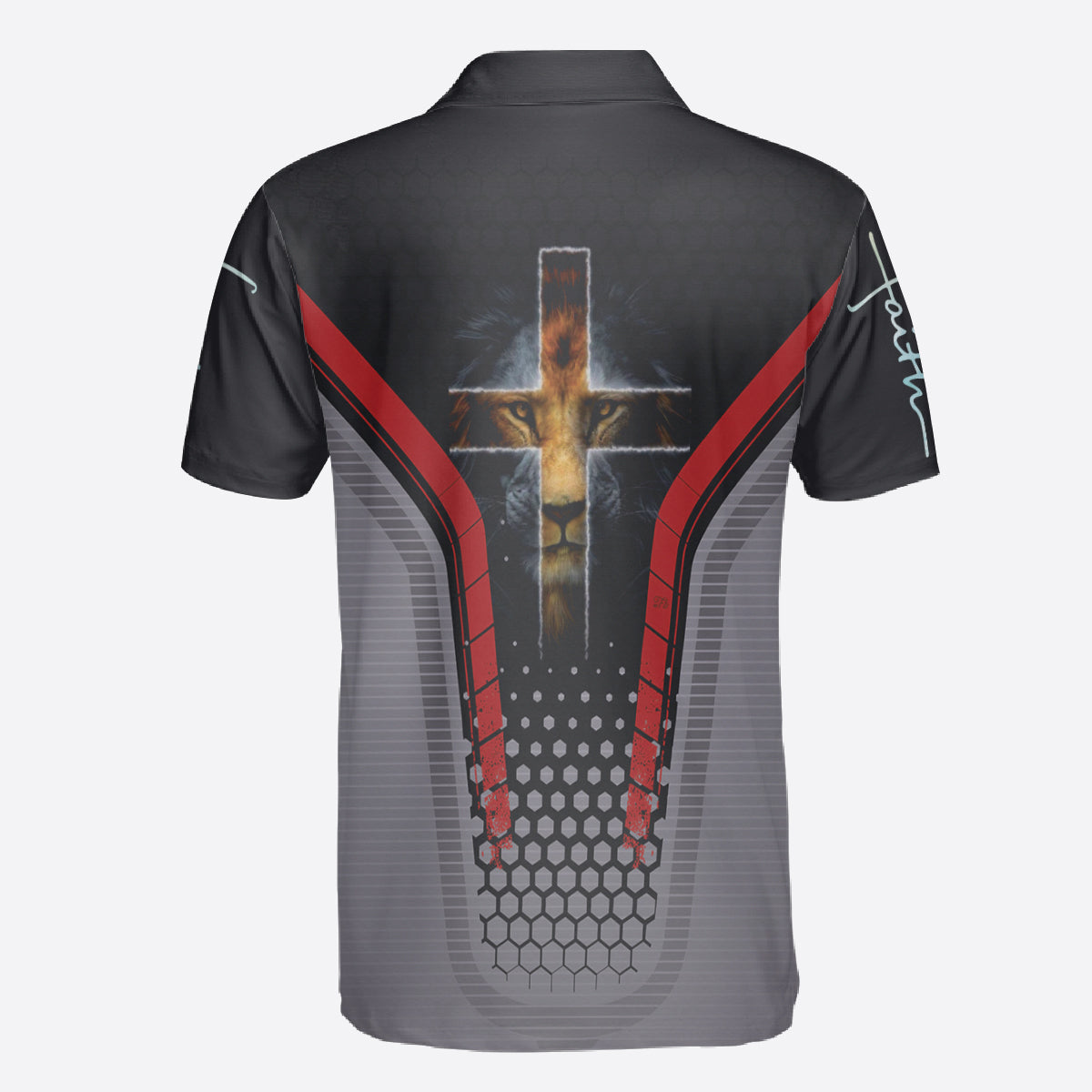 Petthouse | Jesus Faith Polo Shirt Jesus Warrior Polo Shirt Lion Christ Cross Polo Shirt Christian Outfit