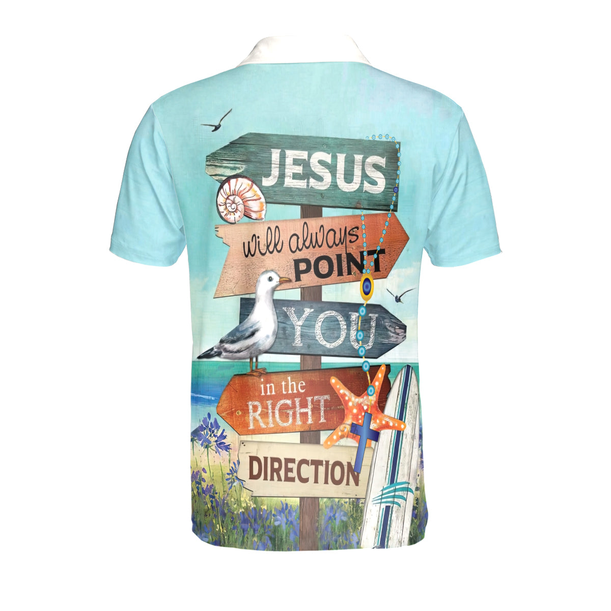 Petthouse | Jesus Nautical Theme Polo Jesus Christian Religious Polo Shirts Faith Gift Women Worship