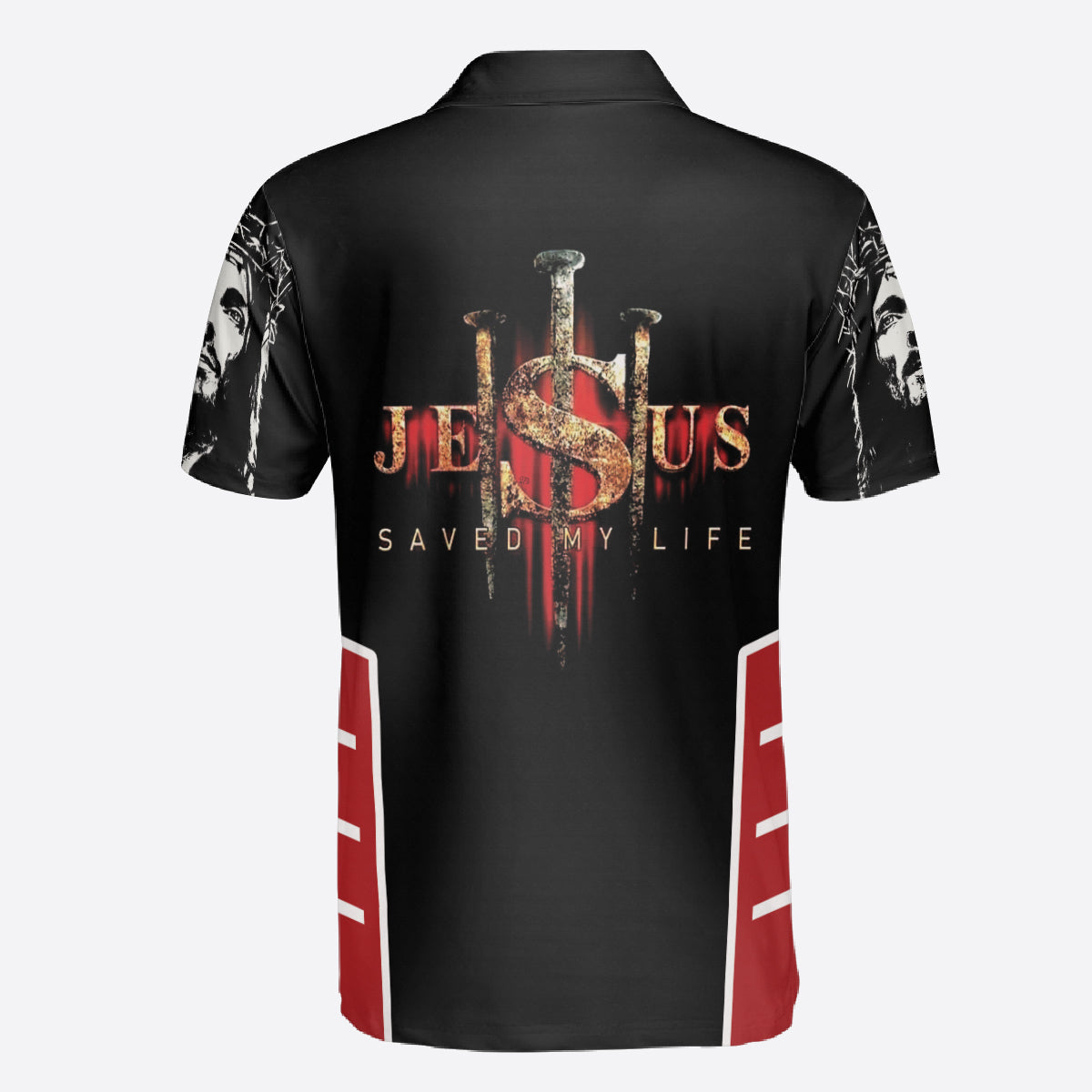 Petthouse | Jesus Saved My Life Polo Shirt Jesus Artwork Polo Shirt Christian Polo Shirt Christian Gift