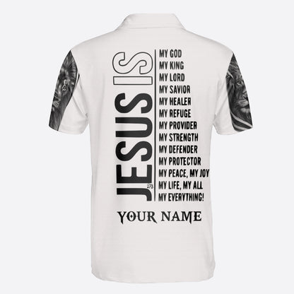 Petthouse | Customized Jesus My God My King My Everything Polo Shirt Jesus Christian Gift