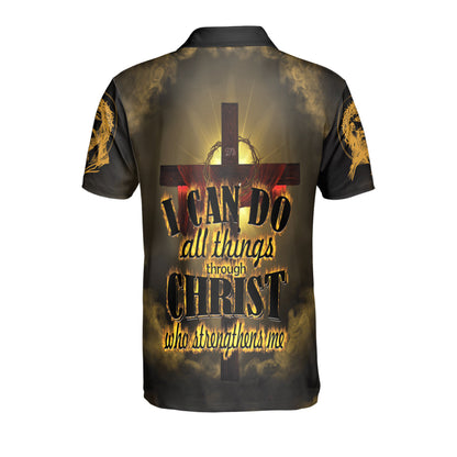 Petthouse | Jesus Christian Cross Polo Shirt Christian Heaven Religion Faith Sport Shirt Religious Gift