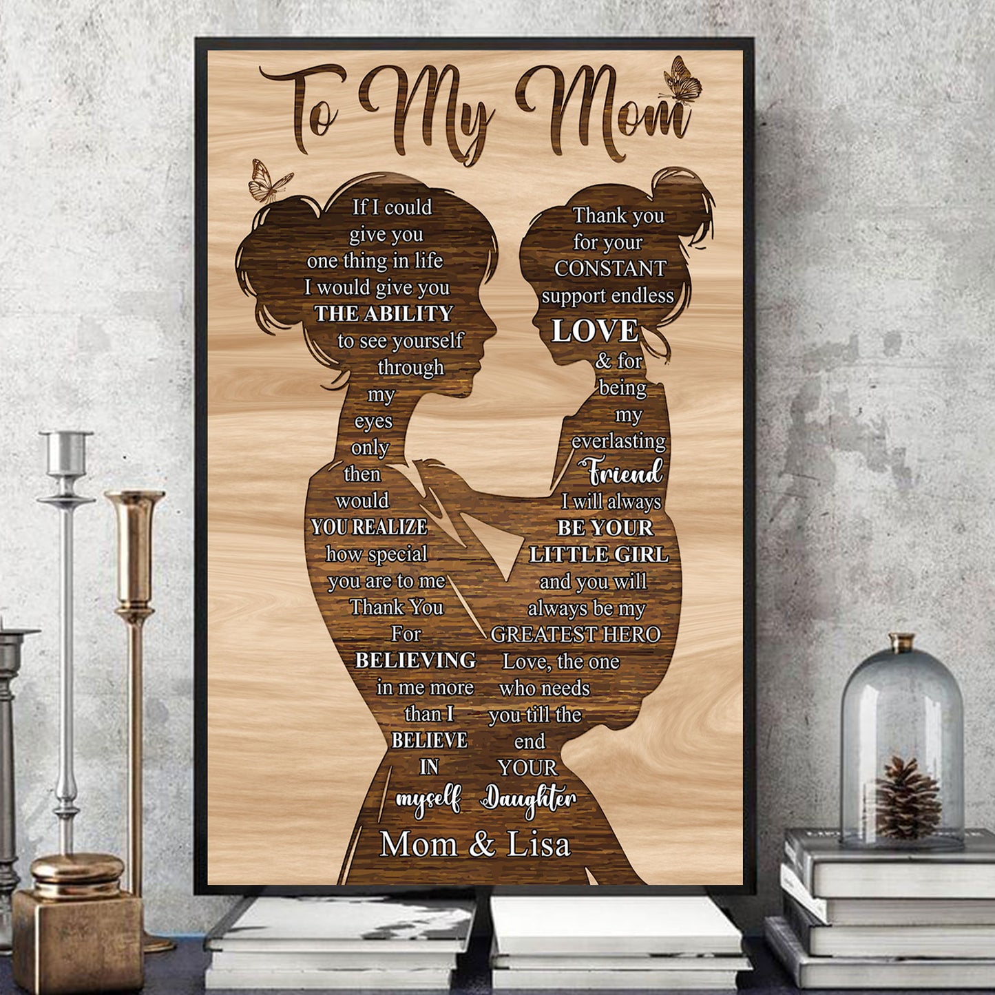 Petthouse | Personalized To My Mom Poster Canvas, Gift For Mom From Daughter, If I Could Give You One Thing In Life