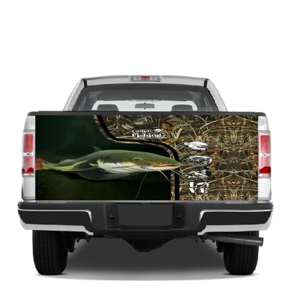 Petthouse | Catfish Fishing Tailgate Wrap Love Fishing Tailgate Cover Fisher Tailgate Cover Car Decoration