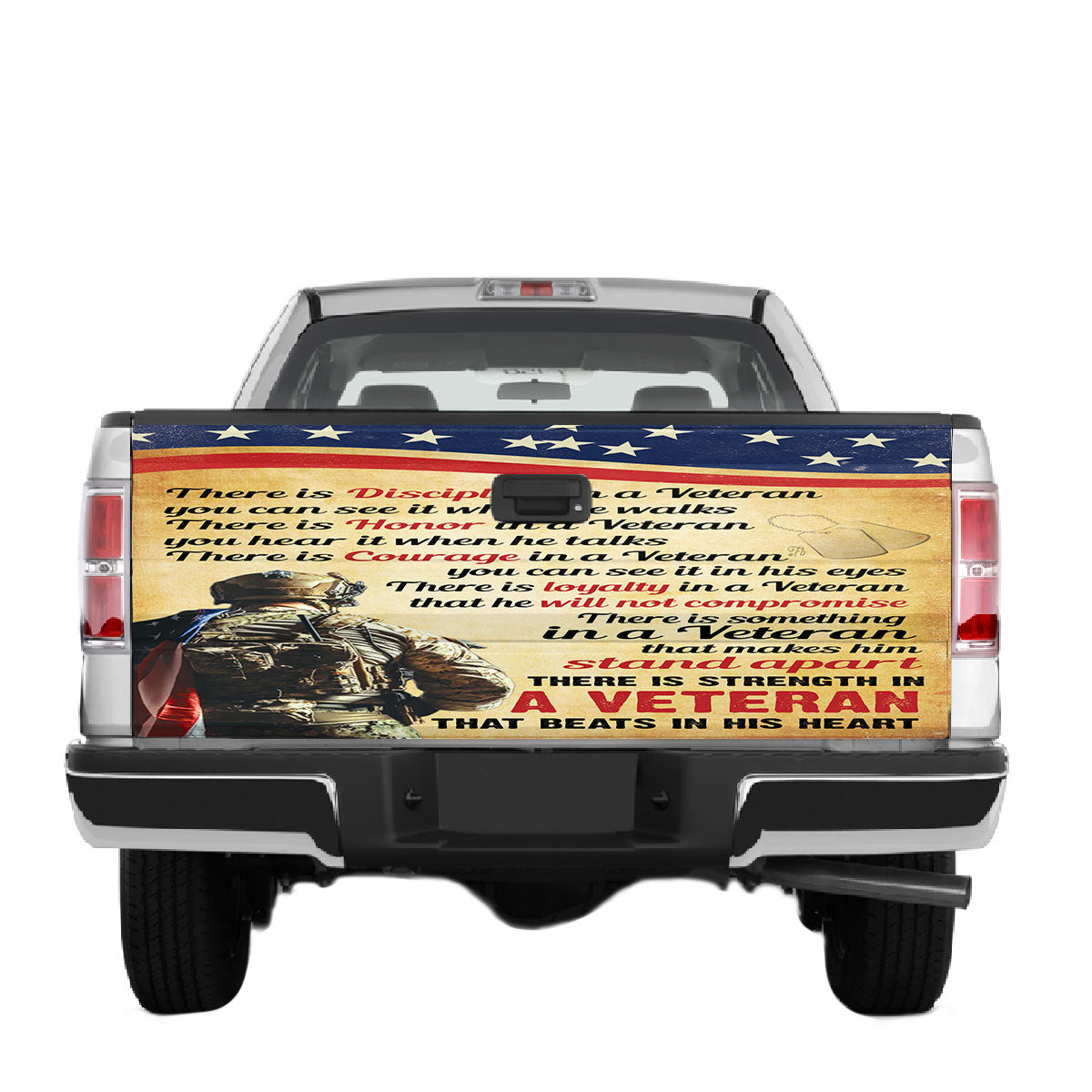 Petthouse | Veteran Truck Tailgate Decals American Honor Veteran Tailgate Decals For Trucks Graphic Wrap