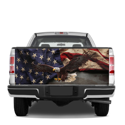 Petthouse | Eagle American Tailgate Wrap American Old Flag Tailgate Wrap Patriot Tailgate Wrap Car Decoration