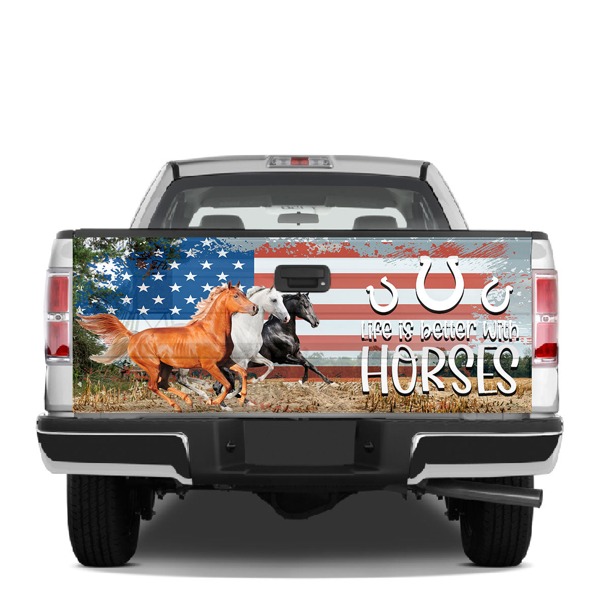 Petthouse | Life Is Better With Horse Cover Horse Tailgate Wrap Horse America Cover Car Decoration