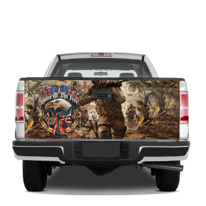 Petthouse | Home Of The Free Tailgate Wrap American Warriors Wrap Battle Artwork Wrap Car Decoration