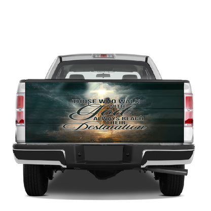 Petthouse | Those Who Walk With God Always Reach Their Destination Tailgate Wrap God Believer Cover Car Decor