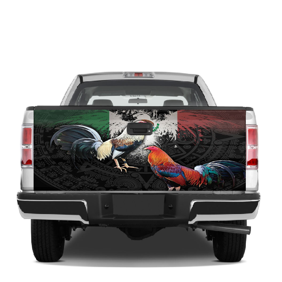 Petthouse | Colorful Chicken Tailgate Wrap Italian Eagle Art Wrap Aztec Pattern Cover Italian Friend Gift