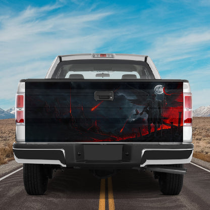 Petthouse | Creepy Evil Tailgate Wrap, Halloween Satan Tailgate Wrap, Halloween Gift, Son Gift