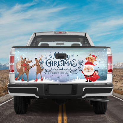 Petthouse | Santa Claus Tailgate Wrap Merry Christmas And Happy New Year Tailgate Decal Xmas Gift