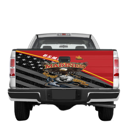 Petthouse | Us Marines Veteran American Flag Tailgate Wrap Usmc Graphic Wraps Truck Tailgate Decals Fbda20032311