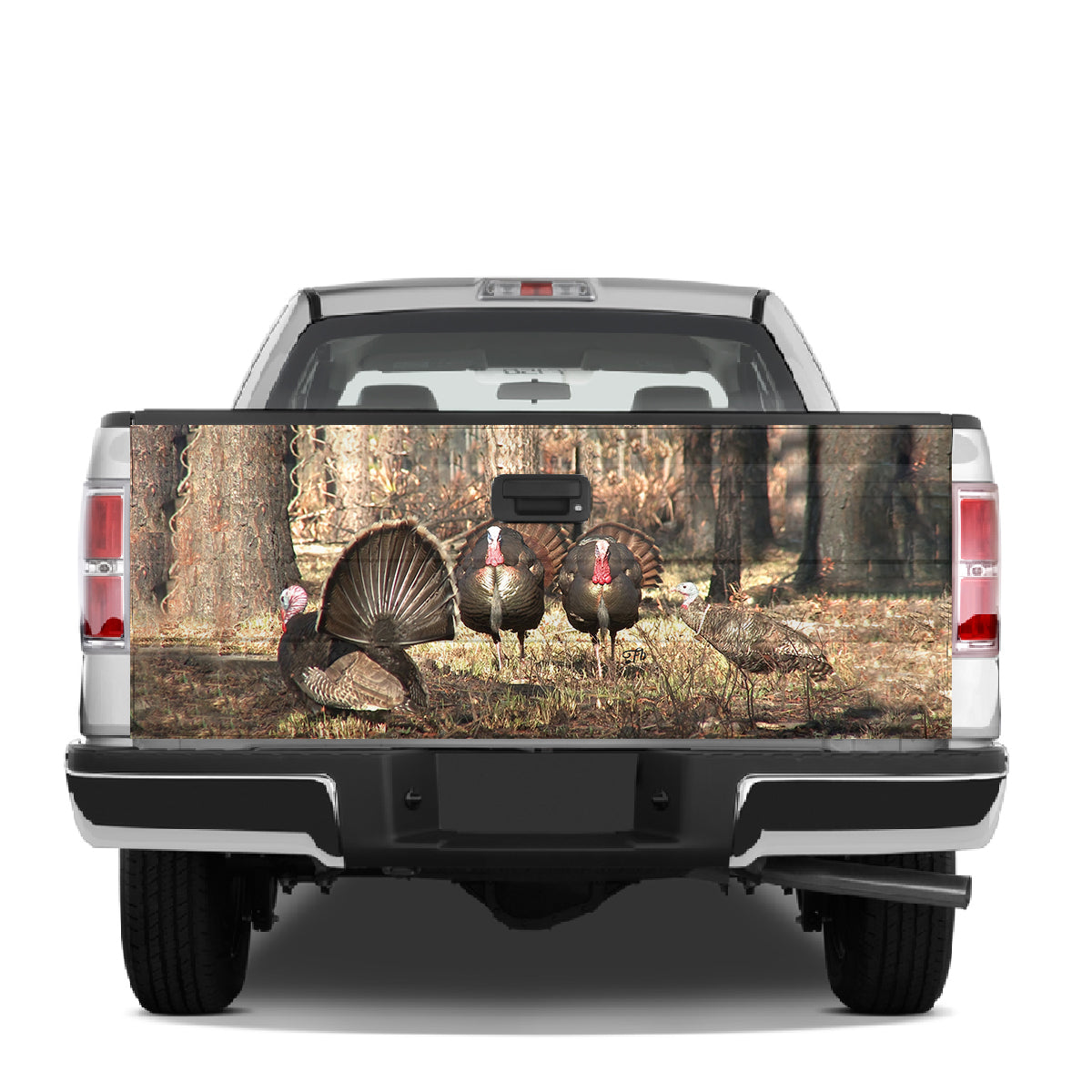 Petthouse | Turkey Hunting Tailgate Wrap, Thanksgiving Car Decor, Turkey Forest Tailgate Wrap, Hunter