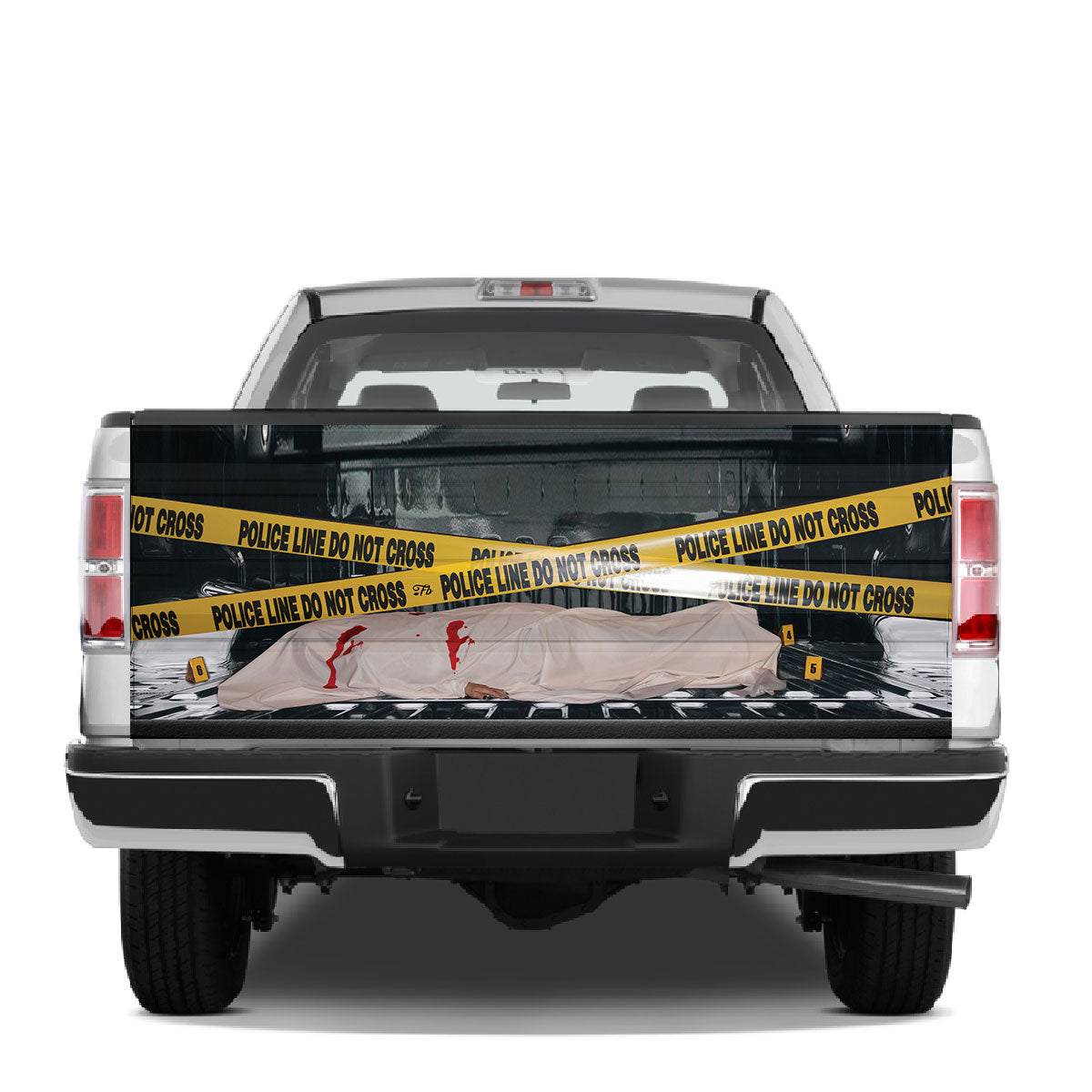 Petthouse | Creepy Halloween Dead Tailgate Wrap Police Line Do Not Cross Funny Car Wrap Truck Fun Car Decor