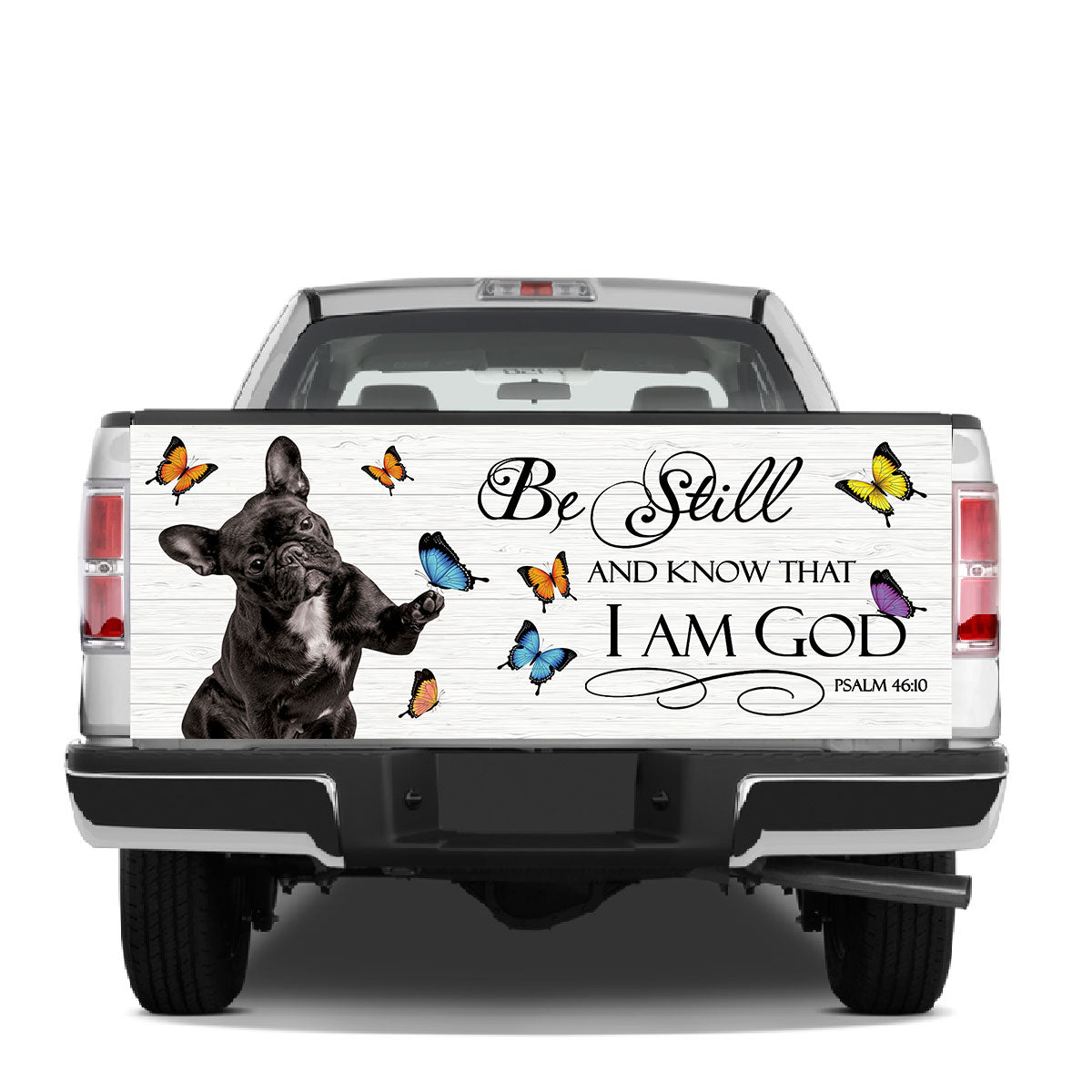 Petthouse | French Bulldog Tailgate Wraps For Trucks Dog With Butterflies Tailgate Sticker For Dog Lovers