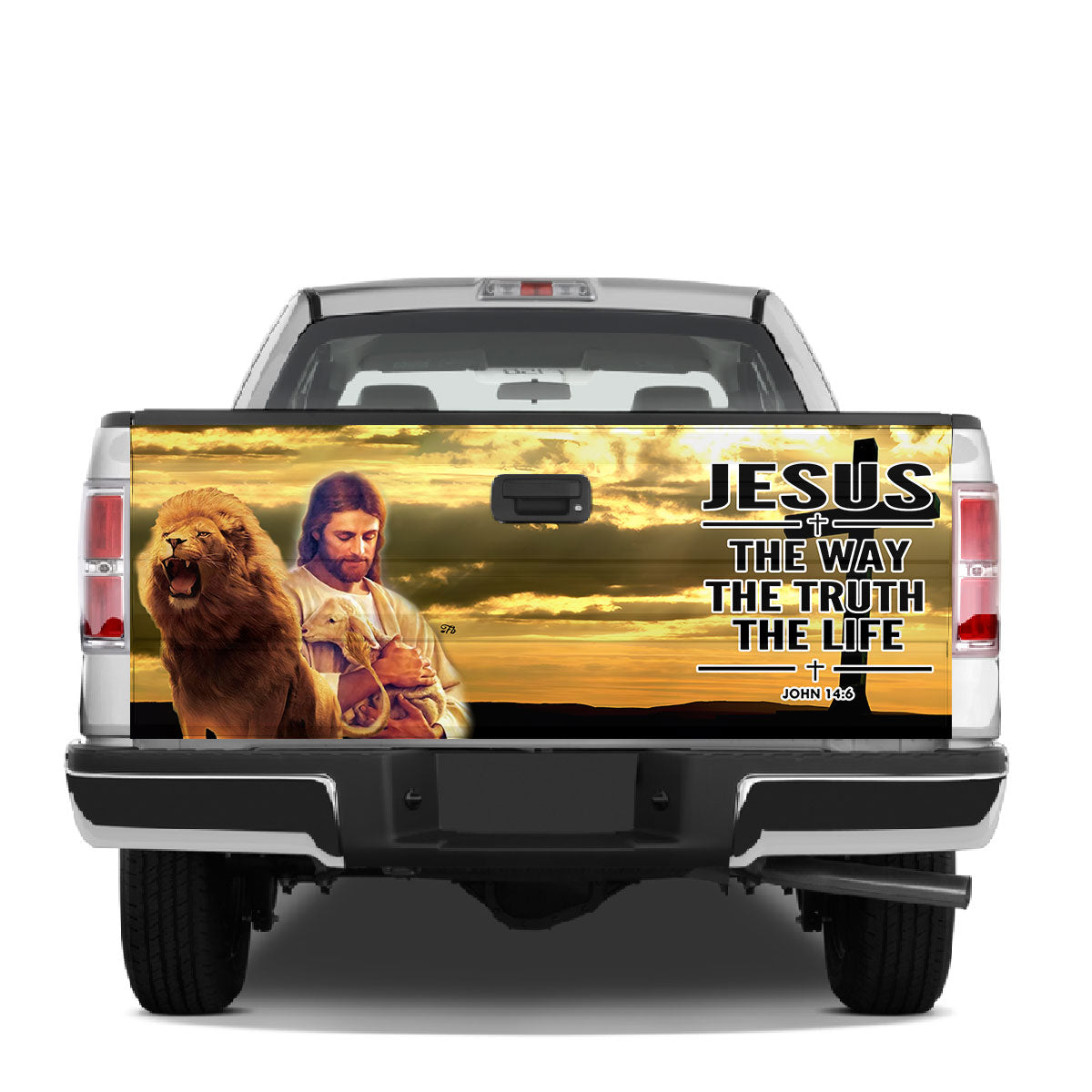 Petthouse | Lion Jesus Tailgate Wrap, Jesus The Way The Truth The Life Christian Gift Truck Decor