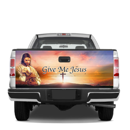 Petthouse | Jesus Amd Lamb Tailgate Wrap Decal Give Me Jesus Truck Tailgate Sticker Jesus Holy Bible