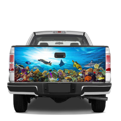 Petthouse | Life Under The Sea Wrap Undersea Scene Tailgate Cover Sea Lover Gift Car Decoration