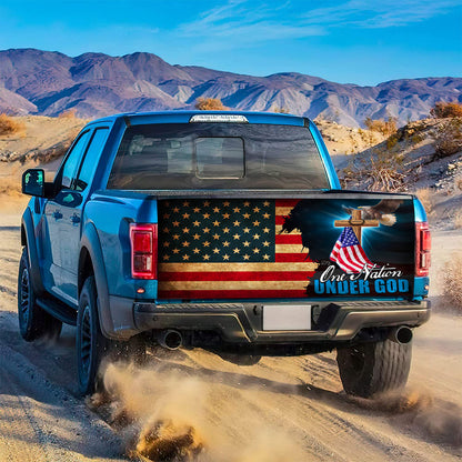 Petthouse | One Nation Under God Tailgate Wrap Christian God Blessed America Truck Tailgate Wrap Car Decor