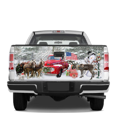 Petthouse | Christmas Art Wrap Red Truck Wrap Couple Horse Cover Moose Wrap Snowman Wrap Christmas Gift