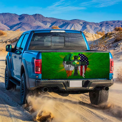 Petthouse | Irish Cross Tailgate Wrap Ireland America Wings Tailgate Wrap Christian Best Gift